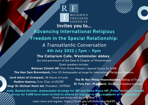 Featured image for “Advancing International Religious Freedom in the Special Relationship: A Transatlantic Conversation”