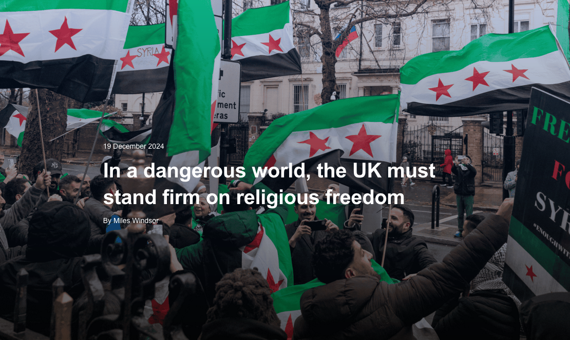 Featured image for “In a Dangerous World, the UK Must Stand Firm on Religious Freedom”